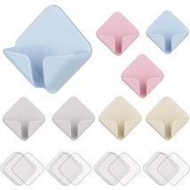 Lot de 2 crochets adhésifs en plastique pour broches de brosse à dents (gris)