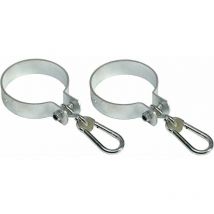 Basetbl - Lot de 2 crochets de balançoire avec mousqueton pour poutres rondes ø 10cm