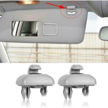 Serbia - Lot de 2 crochets de fixation pour pare- de voiture avec clip pour Au-di A1 A3 A4 A5 Q3 Q5 8U0857562A 8E0857563A A7 B6 B7 B8 S4 S5 Gris