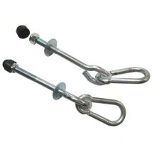 Lot de 2 mousquetons en acier inoxydable