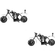 Feiyue - Lot de 2 décorations de moto en fer de style rétro pour la maison
