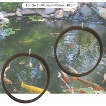 Lot De 2 Diffuseurs D'Air Bassin Poreux premier prix 40 cm. à Lester Pour Bassins De Jardin - Noir