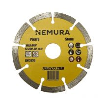 Disque diamant 115mm pour béton pierre et brique (115 x 2.0 x 22.2MM)
