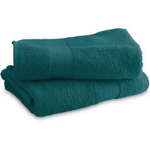 Lot de 2 Draps de Douche 70 x 130 cm - 100% Coton - 450 gr/m2 - Bleu canard