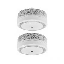 Evacuate - Lot de 2 détecteurs de fumée nf autonomie 10 ans