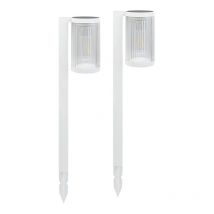Lot de 2) Eclairages led 25 lm Solaire à planter Idéal éclairage d'allée et chemin