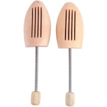 Lot de 2 embauchoirs à chaussures en bois anti-déformation et anti-rides pour femmes et hommes avec colonne à ressort (41 42)