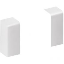 Tehalit - Lot de 2 embouts blanc pour plinthe, h. 10 x P.3.7 cm