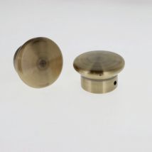 Lot de 2 Embouts Chapeau 28mm - Bronze Boulet