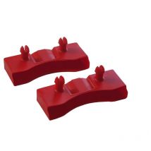 Lot de 2 embouts rouge pour lattes de 68 x 8 mm