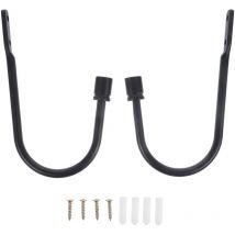 Lot de 2 embrasses de rideaux en métal pour rideaux, crochets muraux pour rideaux
