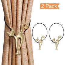 Lot de 2 embrasses de rideaux magnétiques créatives avec clips pour rideau Katze moderne