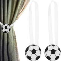 Lot de 2 embrasses de rideaux magnétiques créatives en forme de ballon de football