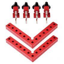 Set di 2 strumenti per la lavorazione del legno con righello quadrato a forma di l per falegname - 120 mm