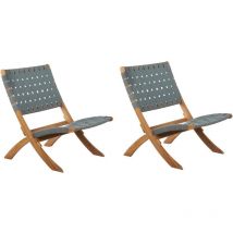 Beau Rivage - Lot de 2 Fauteuils bas de jardin verone Vert