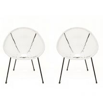 Habitat Et Jardin - Lot de 2 fauteuils de jardin 'Ania' - Blanc