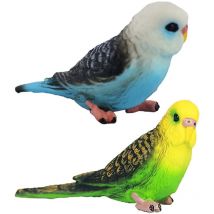 Lot de 2 faux oiseaux ornements réalistes en plastique pour décoration de jardin et de paysage, jouets pour enfants