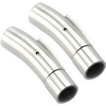 Feiyue - Lot de 2 fermoirs magnétiques pour cordon en cuir, fournitures de fabrication de bijoux, fermoirs pour bracelets, colliers, connecteurs de