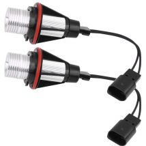 Lot de 2 feux led de voiture 6000K 5W Angel Eye - Lumineux, compatibles avec E61 E39 E53