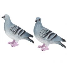 Feiyue - Lot de 2 figurines de jardin en forme de pigeon de paix, décoration de mariage, pour balcon