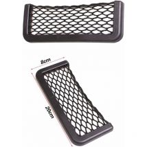 WAY - Lot de 2 Filets de Rangement pour Coffre de Voiture Noir Magique 20x8.5 cm