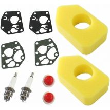 S-giant - Lot de 2 Filtre à air 698369 4216 5086 k 5088 avec joint diaphragme de carburateur 495770 795083 Primer ampoule 694394