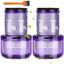 Lot de 2 Filtre Dyson v12, pour Aspirateur Filtre Dyson v12 Slim Absolute, pour Filtre Dyson v12 Accessoires hepa lavable, filtre arrière Dyson v12