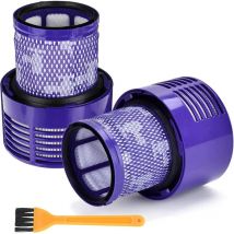 Toolive - Lot de 2 Filtre pour Aspirateur Dyson V10 SV12, Cyclone Series Absolute Animal Motorhead Total Clean, Lavables et Réutilisables, Remplace