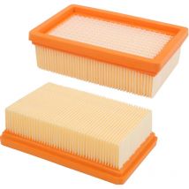 Rnemitery - Lot de 2 Filtre Remplacement accessoire pour aspirateur pour Aspirateur Kärcher WD4 WD5 WD6 MV4 MV5 MV6 plissé Plat