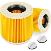Tonchean - Lot de 2 filtres à cartouche pour Kärcher WD3 Premium, WD2, WD3, WD3P, MV2, MV3 - Filtre WD3 - Filtre de rechange pour