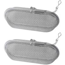 Lot de 2 filtres à thé en acier inoxydable, infuseurs à thé en métal, filtre à sachet de thé, filtre à assaisonnement pour la cuisine