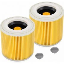 Lot de 2 filtres à cartouche pour WD3 Premium WD2 WD3 WD3P WD3 MV2 MV3 Filtre WD3 Filtre de rechange pour aspirateur Kärcher 6.414-552.0/64145520