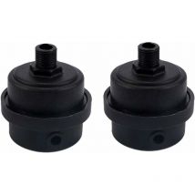 Memkey - Lot de 2 filtres silencieux pour compresseur d'air en plastique avec élément filtrant 1/4' pt 12 mm