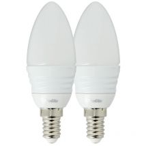 LOT DE 2 Ampoules LED E14 SMD 2x3W 250Lm (45W) - Blanc Chaud 2700K