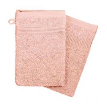 Lot de 2 Gants de Toilette 'Confort' 15x21cm Rose