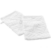 Lot de 2 gants de toilette ocala - Eponge ciselée unie
