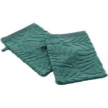 Lot de 2 gants de toilette ocala - Eponge ciselée unie