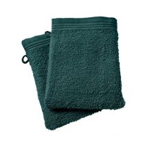 Lot de 2 gants de toilette 'Spa' 15 x 21 cm / 400 gr/m² - Couleur: 'Spa' Emeraude