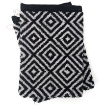 Lot de 2 gants de toilette symetrie coton Losanges