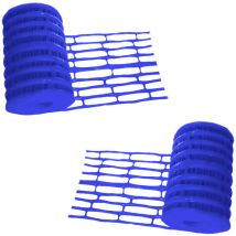 Samex - Lot de 2 Grillages avertisseur nf bleu eau potable 25 m x 30 cm