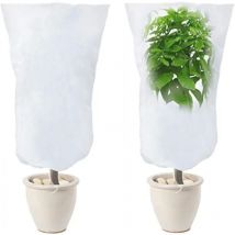 2 Pack Housse D'hivernage pour Plantes, Voile Hivernage Plante Exterieur Protection Plante Hiver pour Olivier Palmier Citronnier Arbre 120cm x 80cm