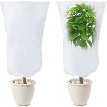 Lot de 2 Housse Hivernage pour Plantes, Voile Hivernage Plante Exterieur, Voile D'hivernage, Hivernage Protection Plante Hiver pour Olivier Palmier