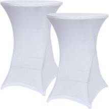 Lot de 2 housses de table blanches pour tables pliantes de 110 cm de haut, décorations de mariage d'hôtel, housses de table, housses de table