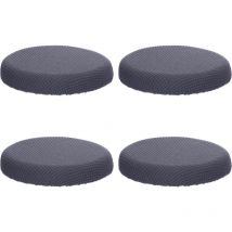 Cyslmuk - Lot de 2 housses de tabouret rondes (gris), housses de tabouret de bar rondes, lavables, faciles d'entretien, douces et résistantes,