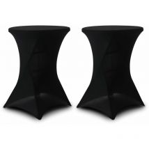 Sweeek - Lot de 2 housses – gala – Housses pour mange-debout Ø80cm. polyester. noir