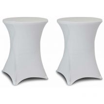 Sweeek - Lot de 2 housses – gala – Housses pour mange-debout Ø80cm. polyester. blanc