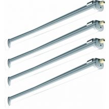 Etc-shop - 4x led 150 cm lumières de baignoire 32 watts lumière du jour salle humide humide plafonniers halls d'industrie éclairage atelier sous-sol