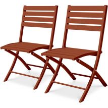 Citygarden - marius - Lot de 2 chaises de jardin en aluminium terracotta - city garden