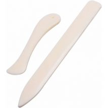 Ahlsen - Lot de 2 marqueurs de pliage en os pour travaux manuels,En Forme d'Os Droits Et Incurvés Plioir Scrapbooking Pour Travaux Manuels,