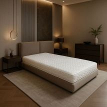 Lot de 2 Matelas 80x190 Pour Sommiers Articulés Mousse hr 35 Kg/m3 - 18 Cm Soutien Trés Ferme + 2 Oreillers à Mémoire de Forme + 2 Protèges Matelas